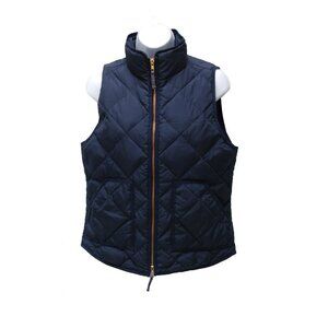 J CREW Women's Quilted Puffer Down Vest, Blue, S